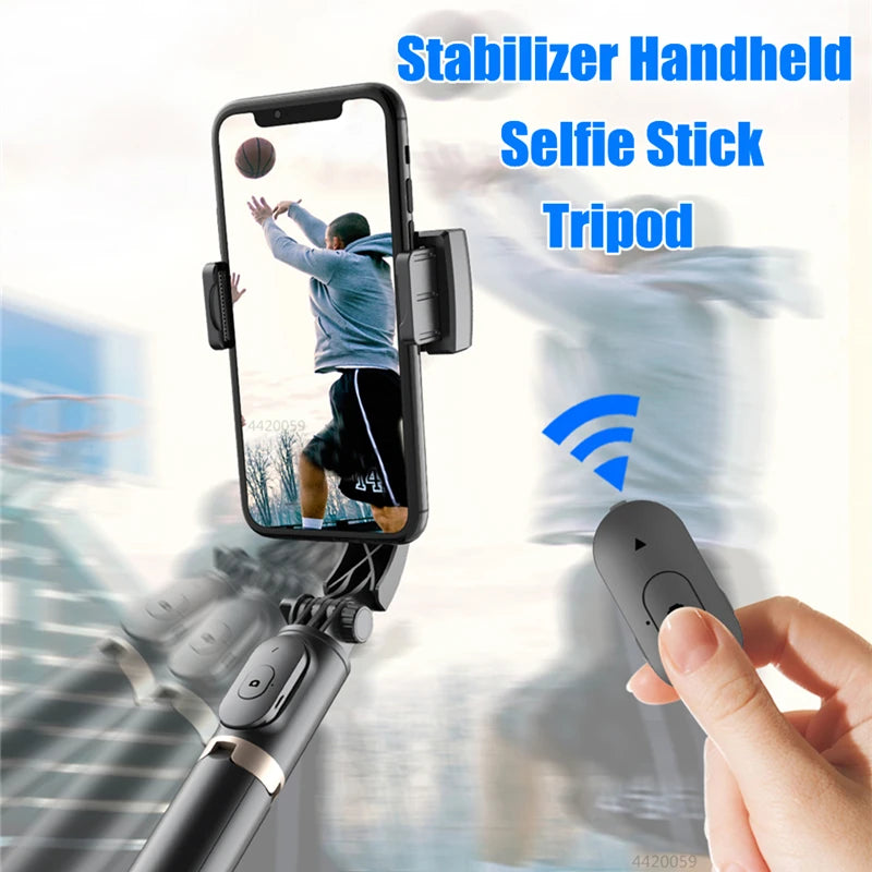 Roreta 2023 Gimbal Stabilizer Selfie Stick with Foldable Tripod