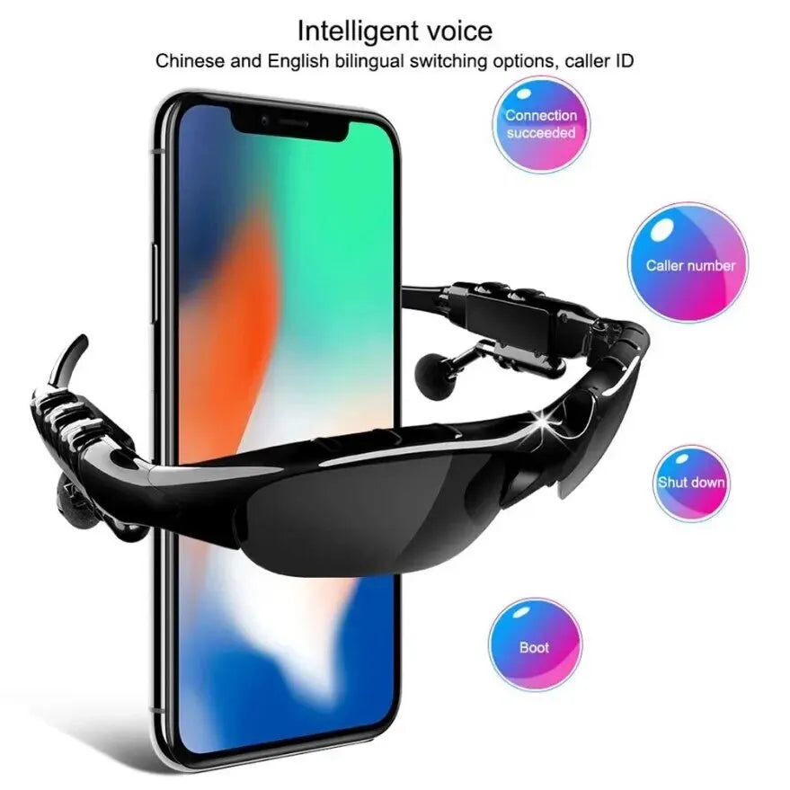 Bluetooth Glasses with Stereo Earphones & Mic