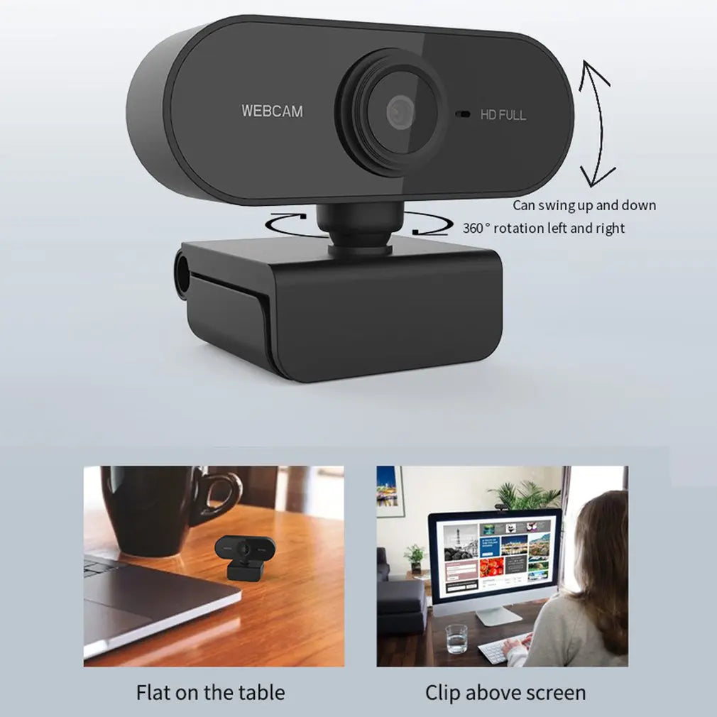 HD 4K Webcam 1080P with Built-in Mic