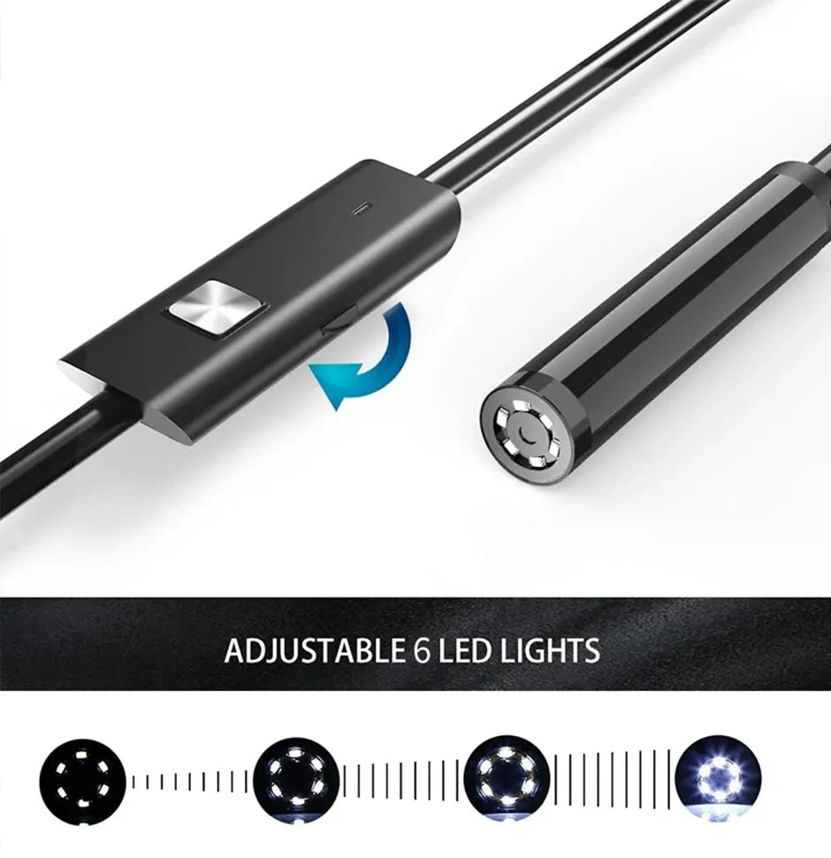 7.0MM TYPE-C Endoscope Camera with 6 Adjustable LEDs