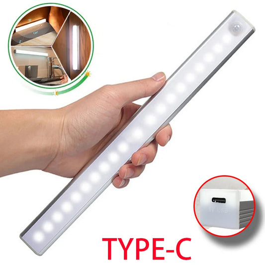 Motion Sensor Wireless LED Light with Type-C Rechargeable Battery